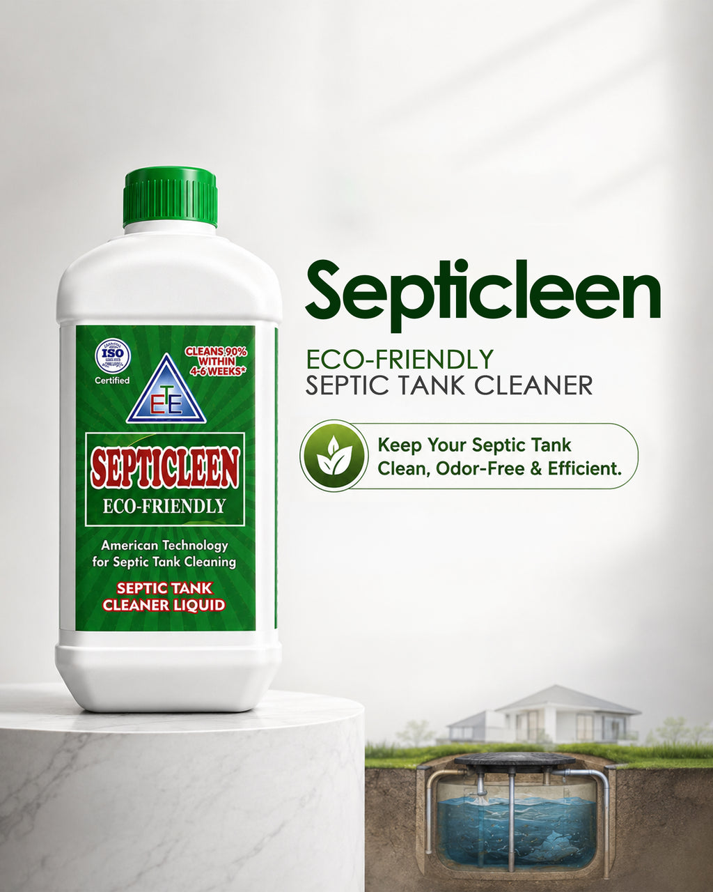 SEPTICLEEN | Keep Your Septic Tank Clean, Odor-Free & Efficient