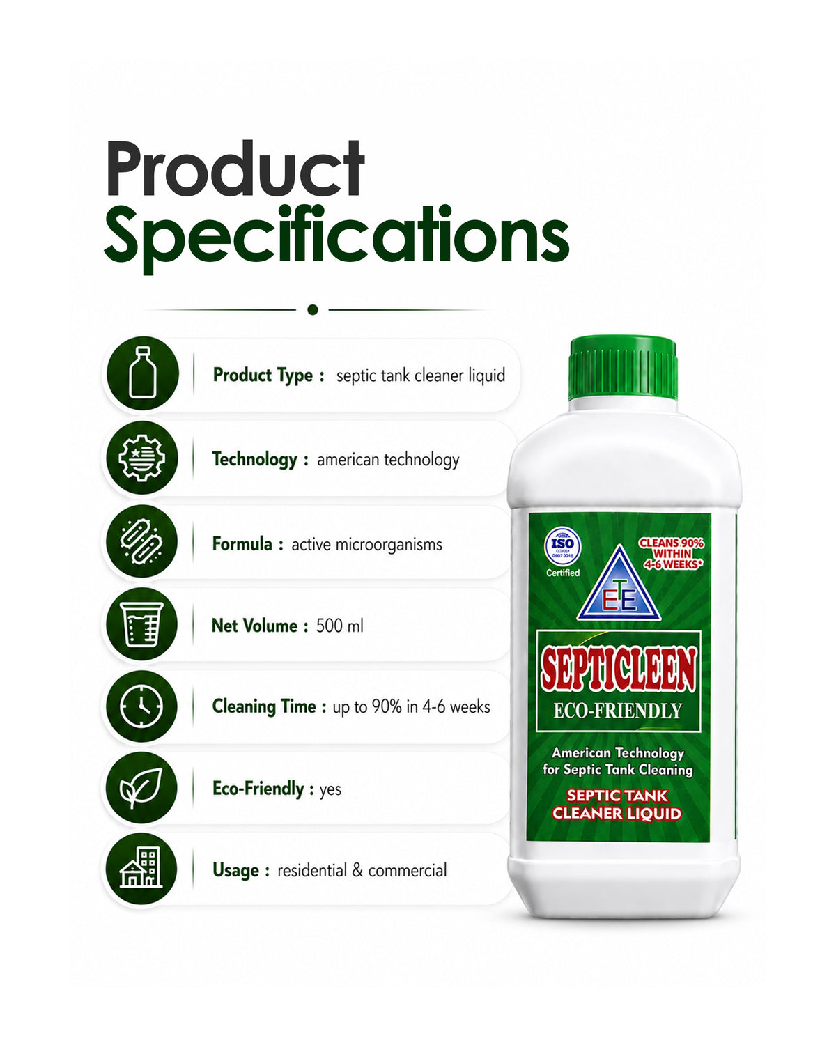 SEPTICLEEN | Keep Your Septic Tank Clean, Odor-Free & Efficient