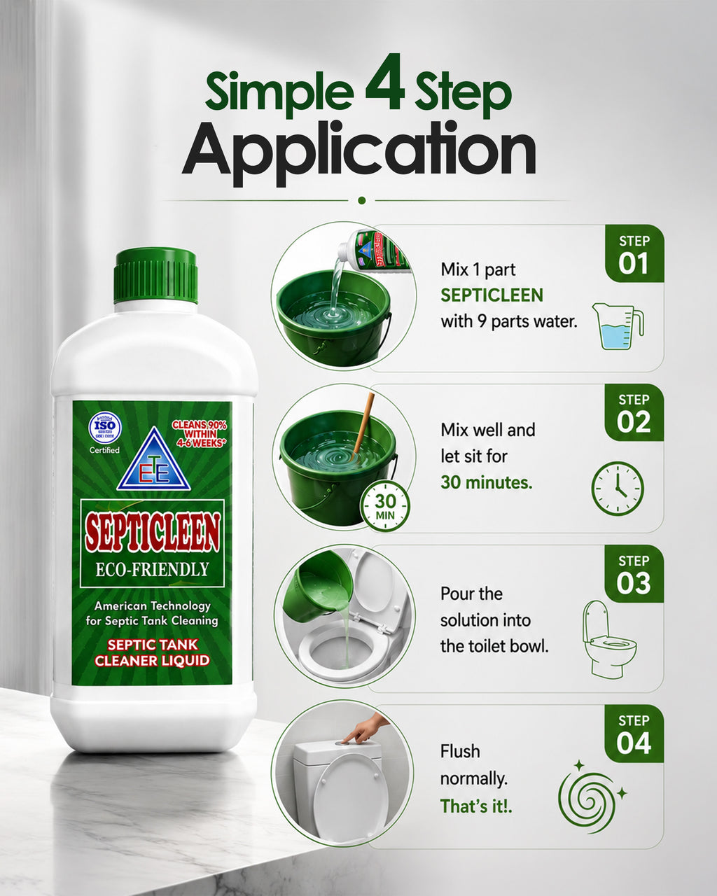 SEPTICLEEN | Keep Your Septic Tank Clean, Odor-Free & Efficient